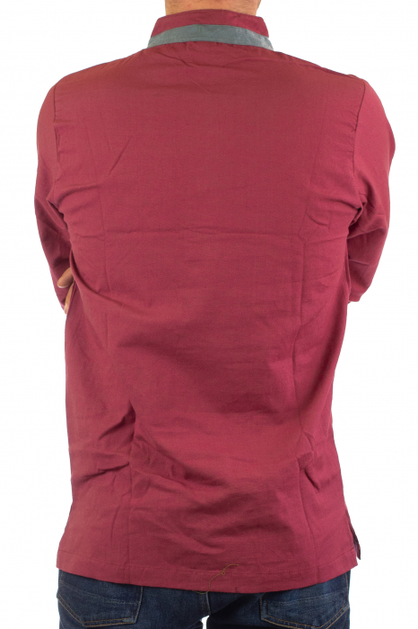 Camasa cu maneca lunga - Grey Collar - Visiniu [9]