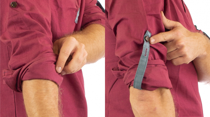 Camasa cu maneca lunga - Grey Collar - Visiniu [6]