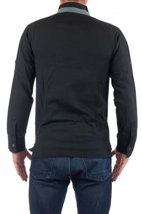 Camasa cu maneca lunga - Grey Collar - Negru [5]