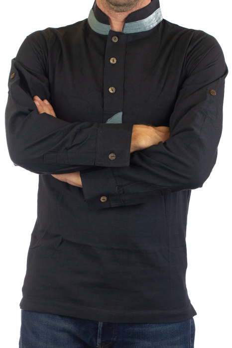 Camasa cu maneca lunga - Grey Collar - Negru [3]