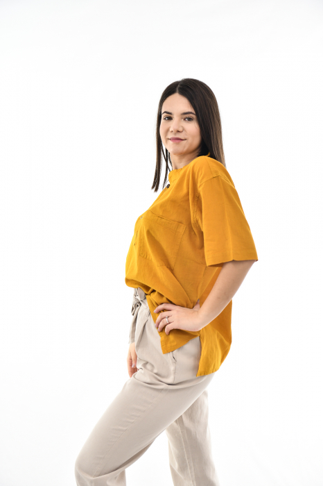 Camasa cu maneca scurta soft cotton - Albastru Prafuit [9]