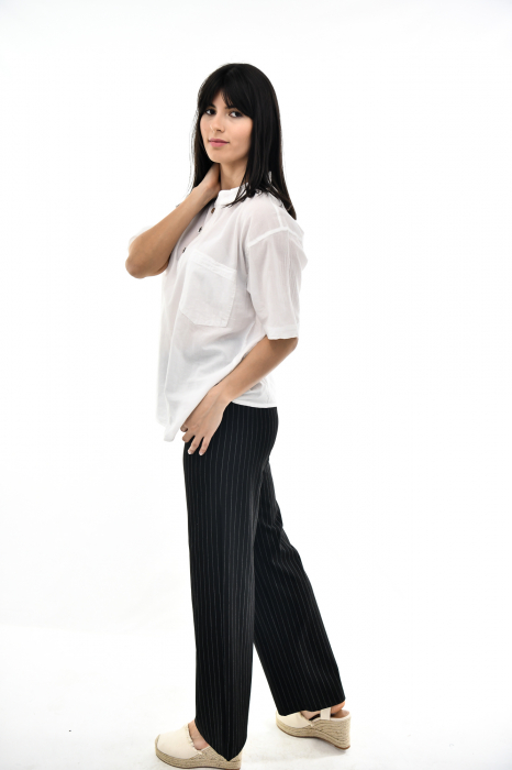 Camasa cu maneca scurta soft cotton - Albastru Prafuit [13]