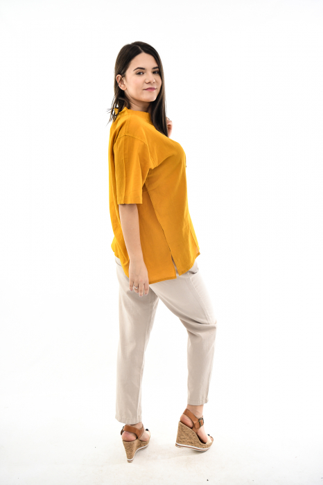 Camasa cu maneca scurta soft cotton - Albastru Prafuit [6]