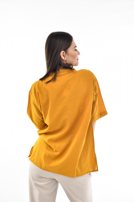 Camasa cu maneca scurta soft cotton - Albastru Prafuit [5]