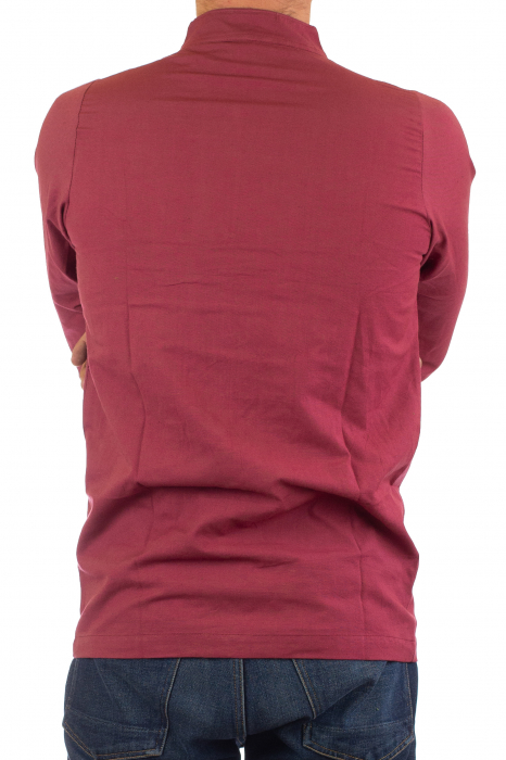 Camasa cu nod chinezesc - Chinese knot shirt - Visiniu [5]