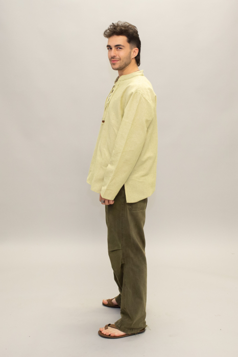 Cămașă din bumbac Relaxed Fit - Sage [3]