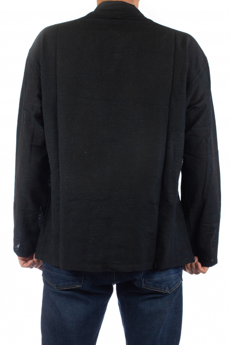 Camasa cu nod chinezesc - Chinese knot shirt - Neagra [6]