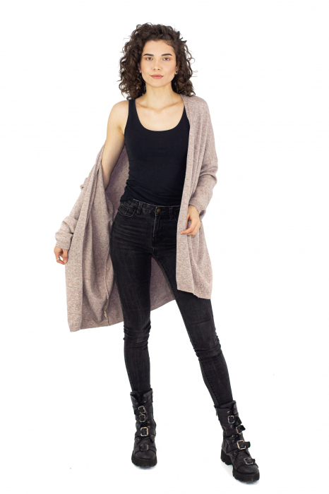 Cardigan basic intr-o culoare - Bej 21N41BX [2]