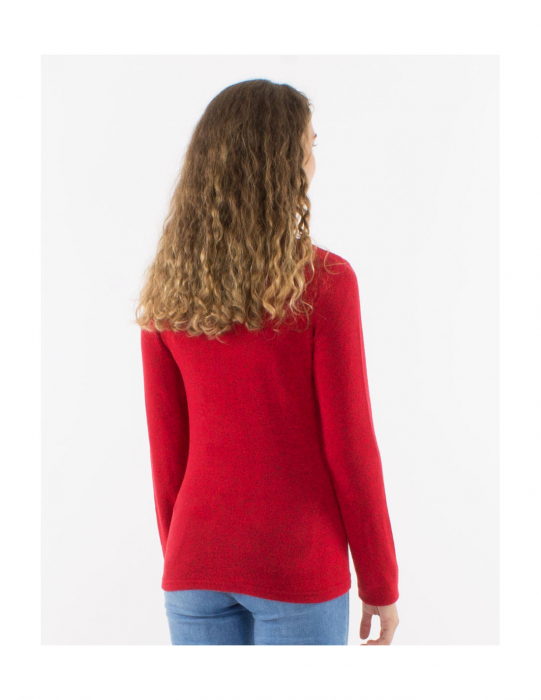 Cardigan tricot cu nasturi material pufos [3]