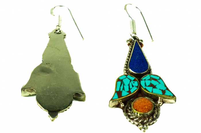 Cercei mari - Abstract flower - E23 [2]