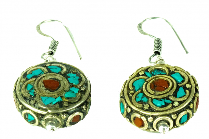 Cercei rotunzi - Flower Mozaic - E123 [2]