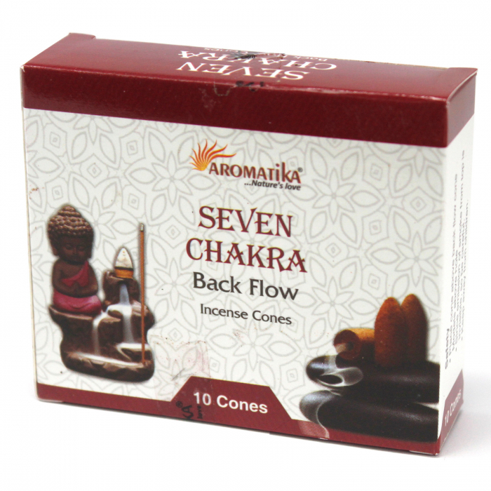Conuri  (10buc)  Parfumate Aromatice „Fum Curgător” – Seven Chakra [1]