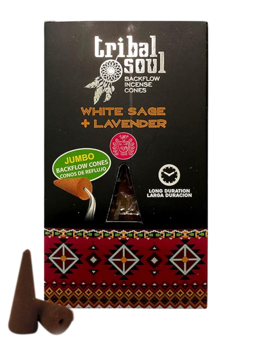 Conuri Parfumate (Fum Greu) Premium Tribal Soul - Salvie Albă și Lavandă [2]