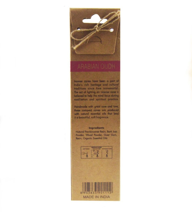 Conuri Parfumate  Organic Arabian Oudh + suport ceramic – Song of India [3]