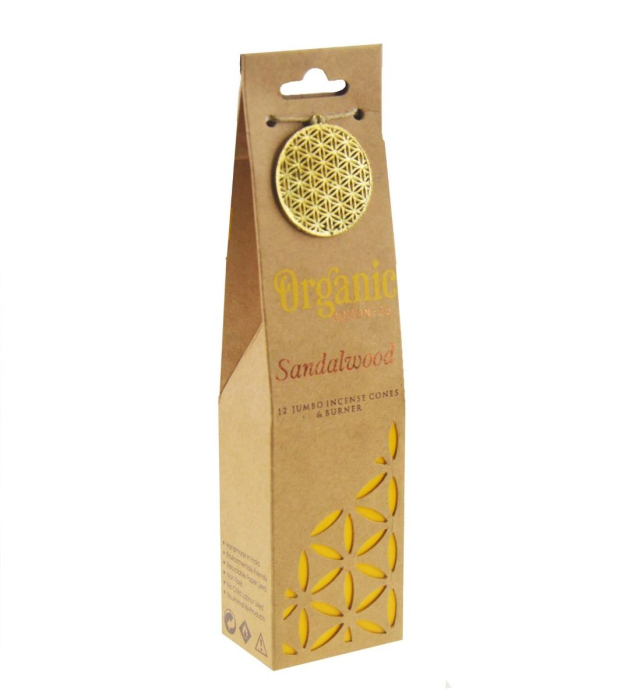 Conuri Parfumate  Organic Sandalwood + suport ceramic – Song of India [2]