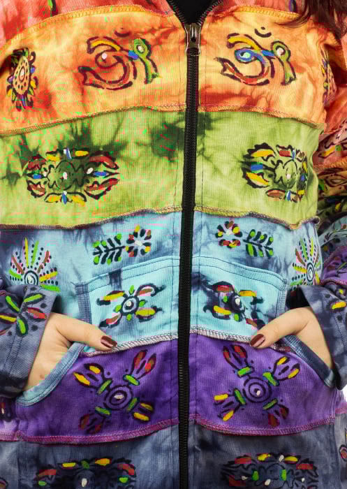 Hanorac casual femei – model curcubeu Tie Dye [4]