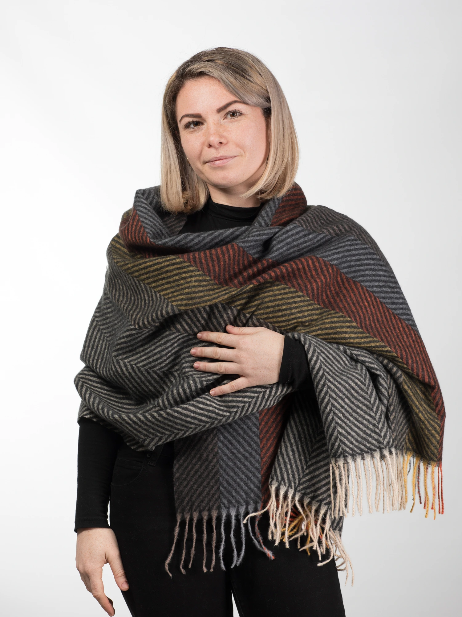 Esarfa eleganta din casmir tip sal - Model Unicat 31 [3]