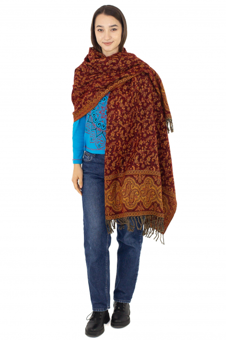 Esarfa tip sal cu print floral - Unicat 92x216 [2]