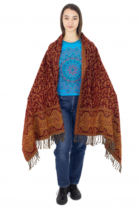 Esarfa tip sal cu print floral - Unicat 92x216 [1]