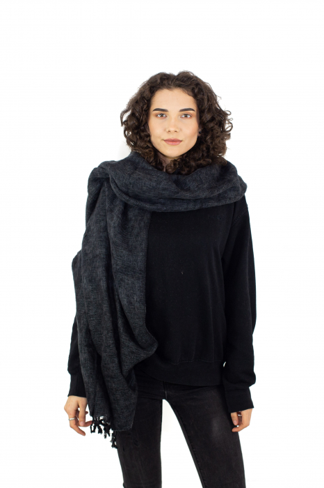 Esarfa tip sal - Negru [3]
