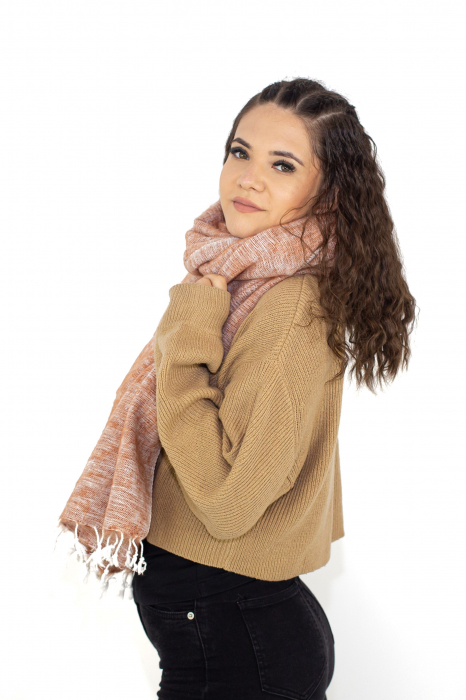 Esarfa tip sal - Roz Prafuit [3]
