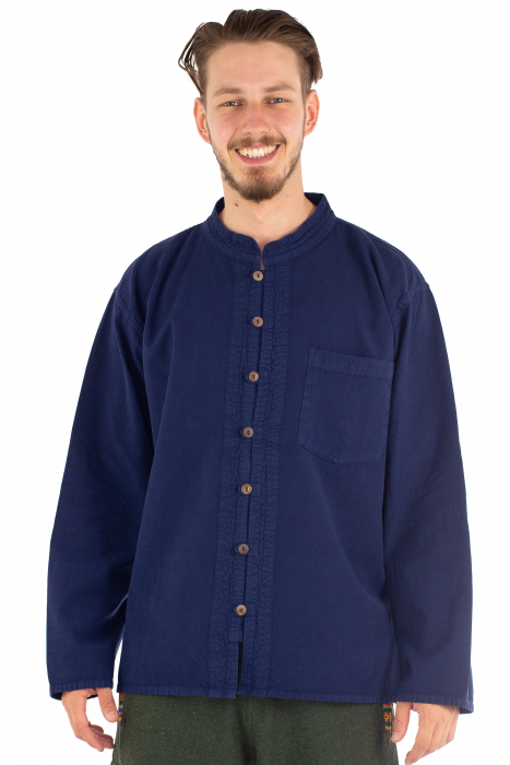 Camasa lejera cu maneca lunga - Albastru inchis [2]