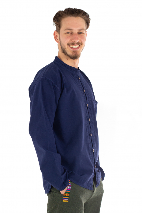 Camasa lejera cu maneca lunga - Albastru inchis [3]