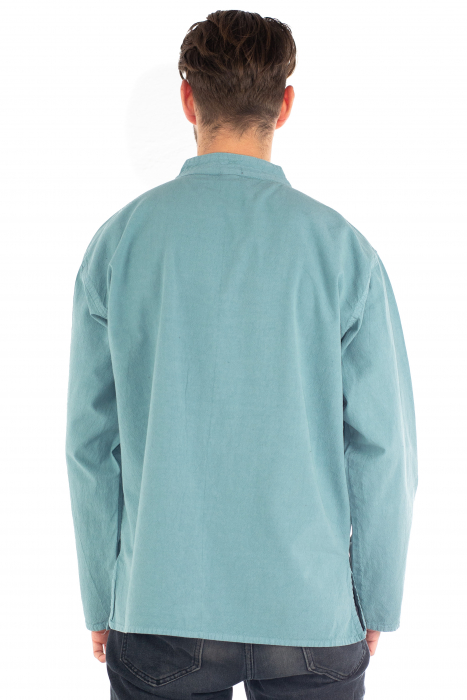 Camasa lejera cu maneca lunga - Albastru deschis [4]