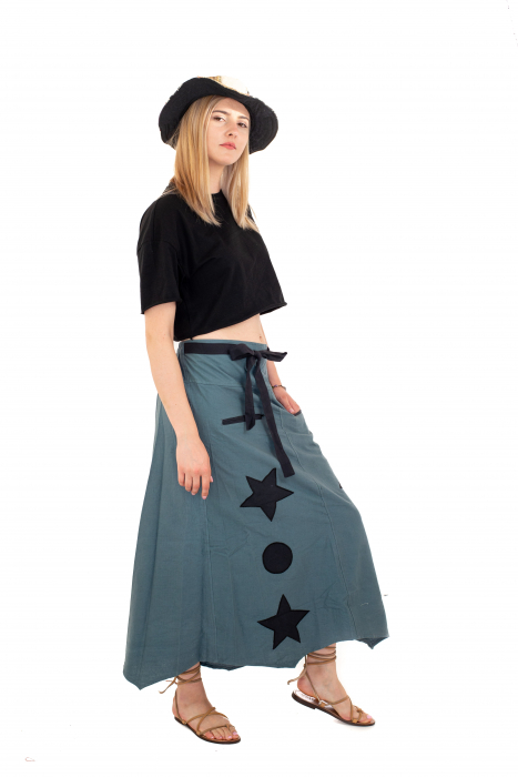 Fusta din bumbac gri - Stars [3]