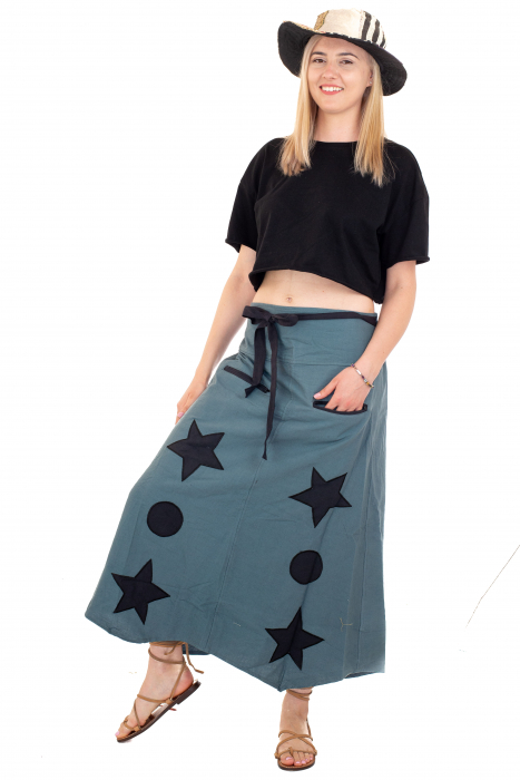 Fusta din bumbac gri - Stars [2]