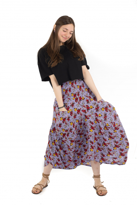 Fusta cu banda elastica - Trandafiri [5]