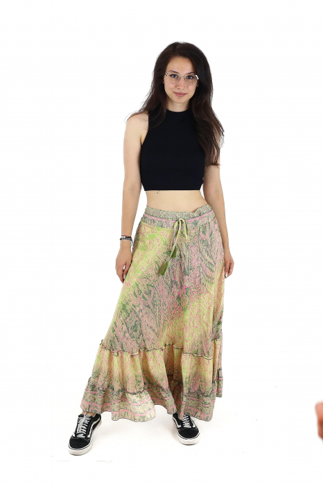 Fusta din material fluid cu volanase - Model 1 [2]