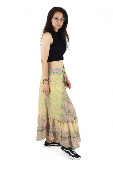 Fusta din material fluid cu volanase - Model 1 [3]