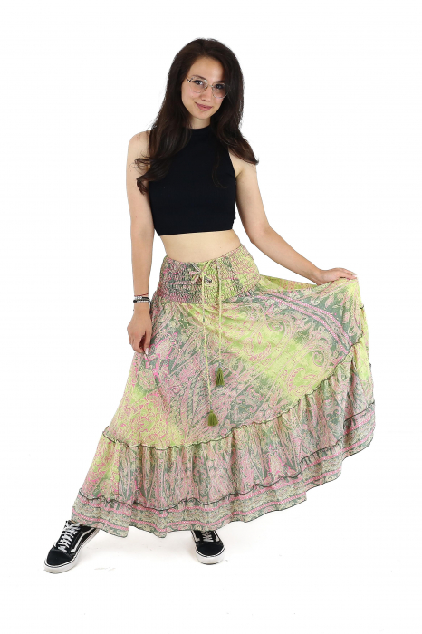 Fusta lunga cu volanase si snur in talie - Model 7 [5]