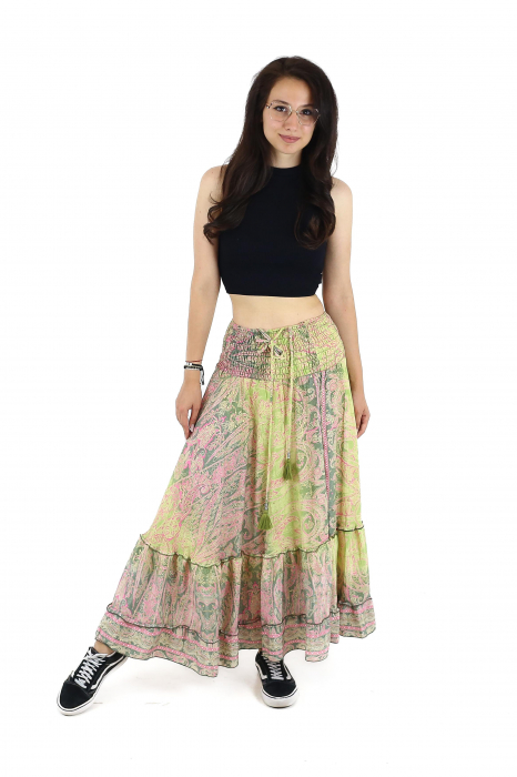 Fusta lunga cu volanase si snur in talie - Model 7 [2]