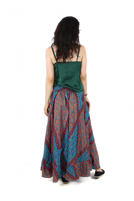 Fusta maxi cu crapatura in fata si snur in talie - Model 6 [4]