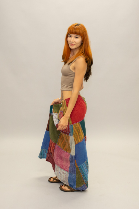Fustă maxi patch din bumbac - Model Surpriză [3]