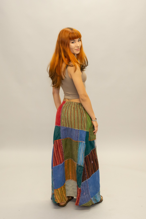 Fustă maxi patch din bumbac - Model Surpriză [4]