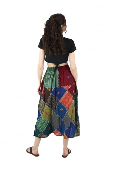 Fusta patch lunga din bumbac - Model 13 [4]