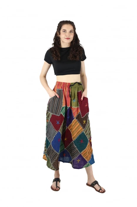 Fusta patch lunga din bumbac - Model 13 [2]