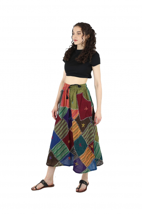 Fusta patch lunga din bumbac - Model 13 [3]