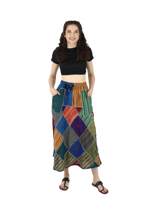 Fusta patch lunga din bumbac - Model 14 [2]