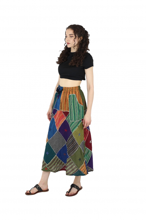 Fusta patch lunga din bumbac - Model 14 [3]