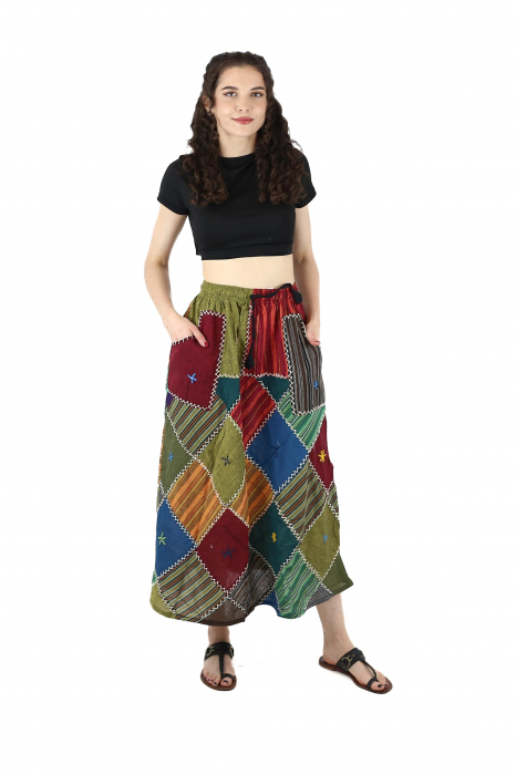 Fusta patch lunga din bumbac - Model 17 [2]