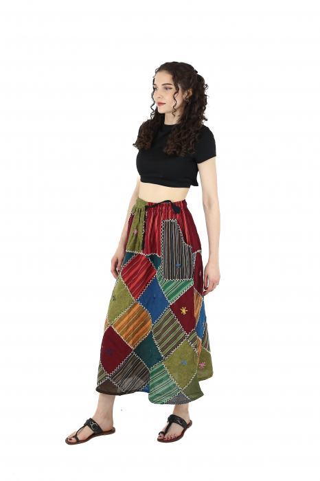 Fusta patch lunga din bumbac - Model 17 [3]