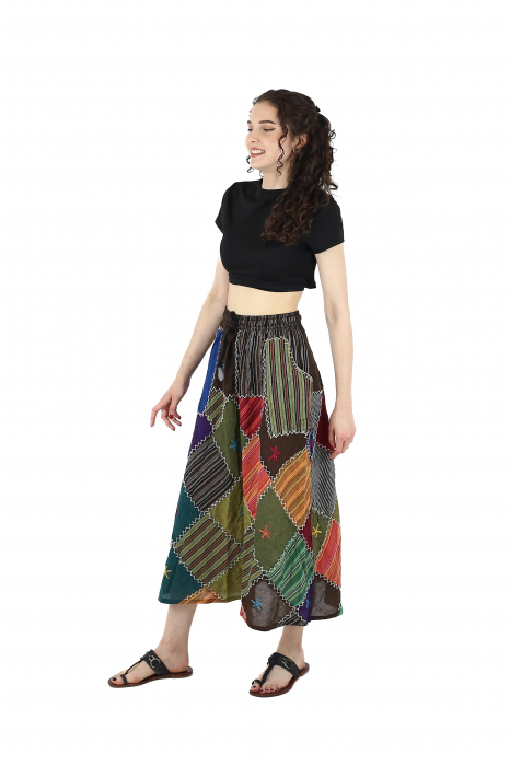 Fusta patch lunga din bumbac - Model 4 [3]