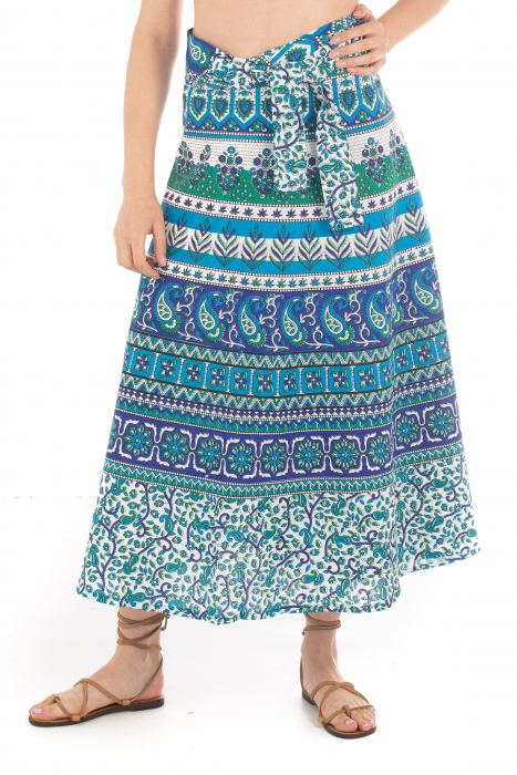 Fusta petrecuta cu cordon albastra - Motive orientale [2]