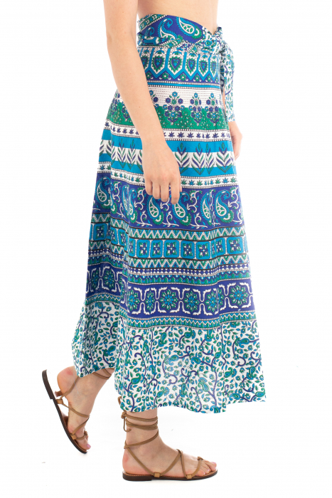 Fusta petrecuta cu cordon albastra - Motive orientale [3]