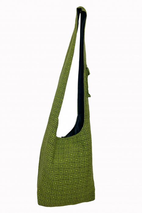 Geanta de umar cu print all over abstarct - Verde [3]