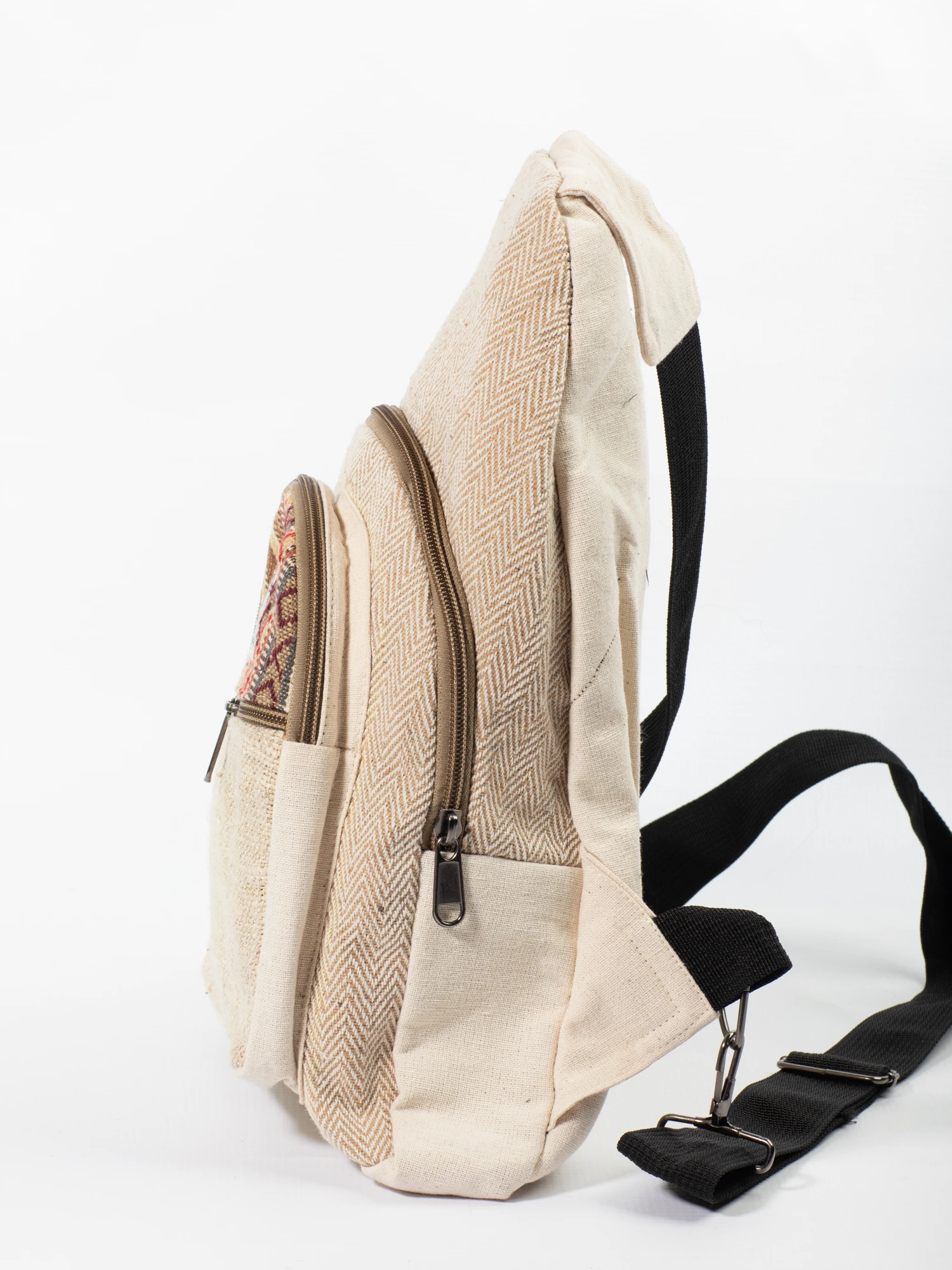 Geantă piept (crossbody) din cânepă și bumbac cu sistem de prindere reversibil [2]
